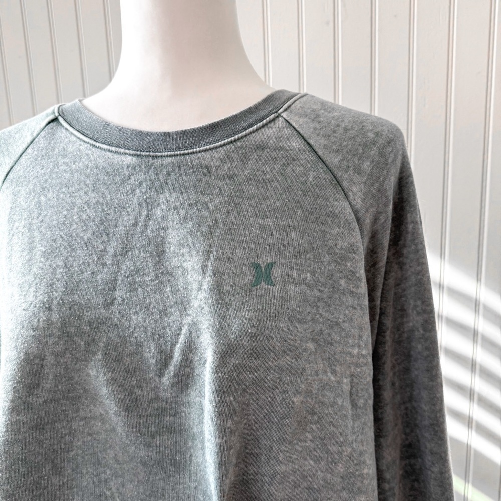 Hurley Essential Burnout Fleece Crop Sweatshirt - Picture 2 of 4